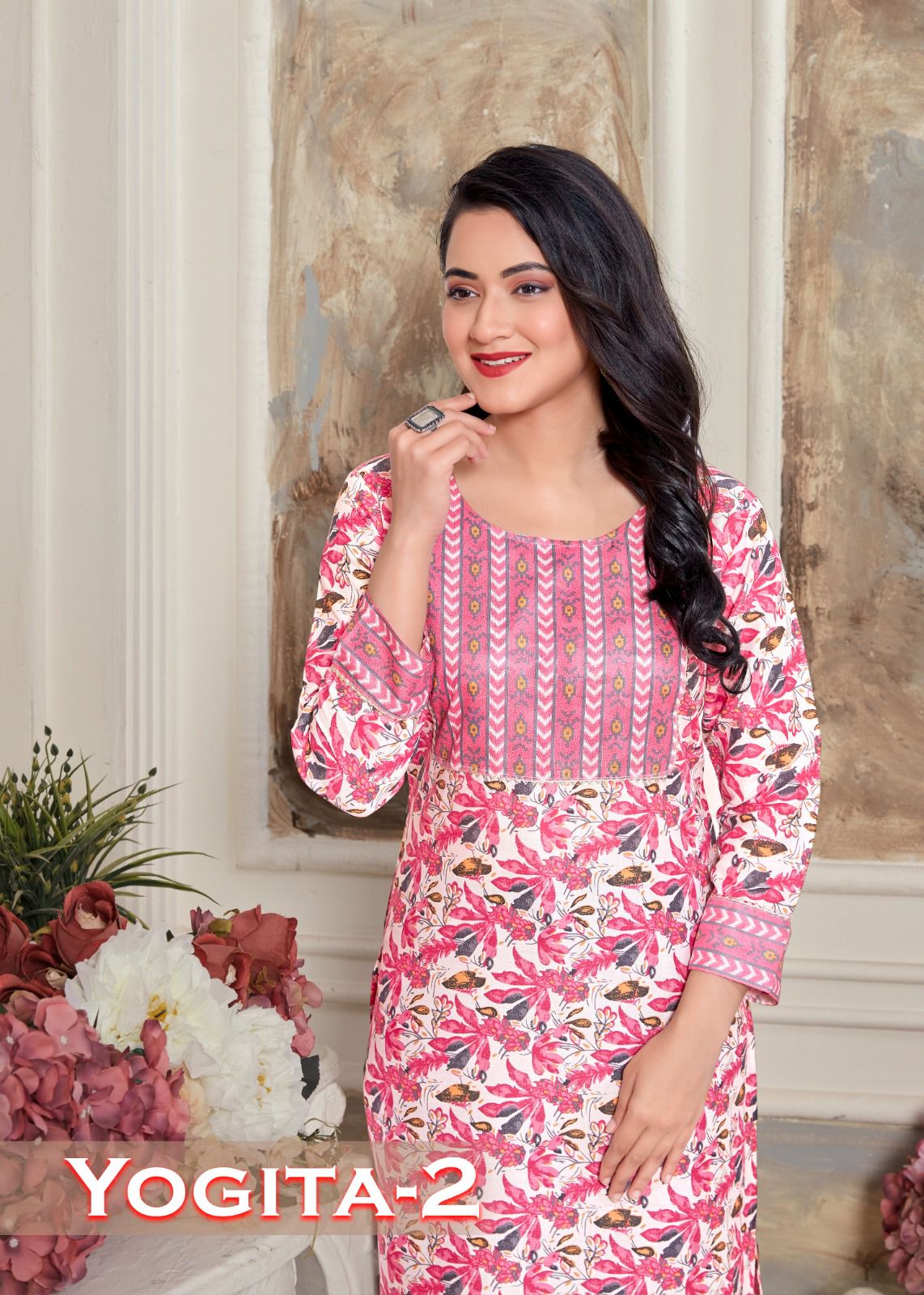 Yogita 2 Rayon Printed Plus Size Kurtis Catalog